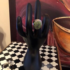 Unique Green Stone Ring